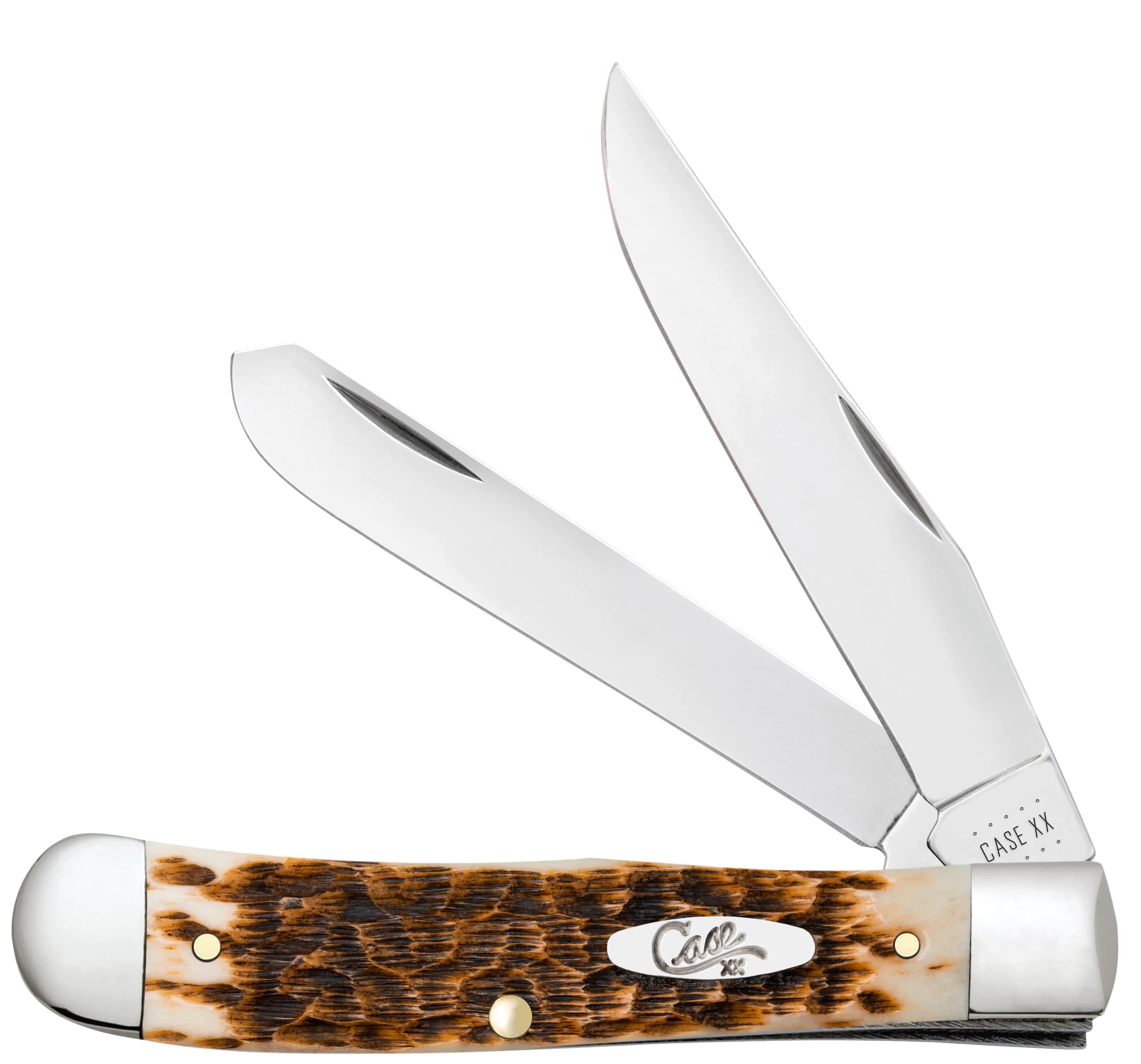 Peach Seed Jig Amber Bone CS Trapper 00163