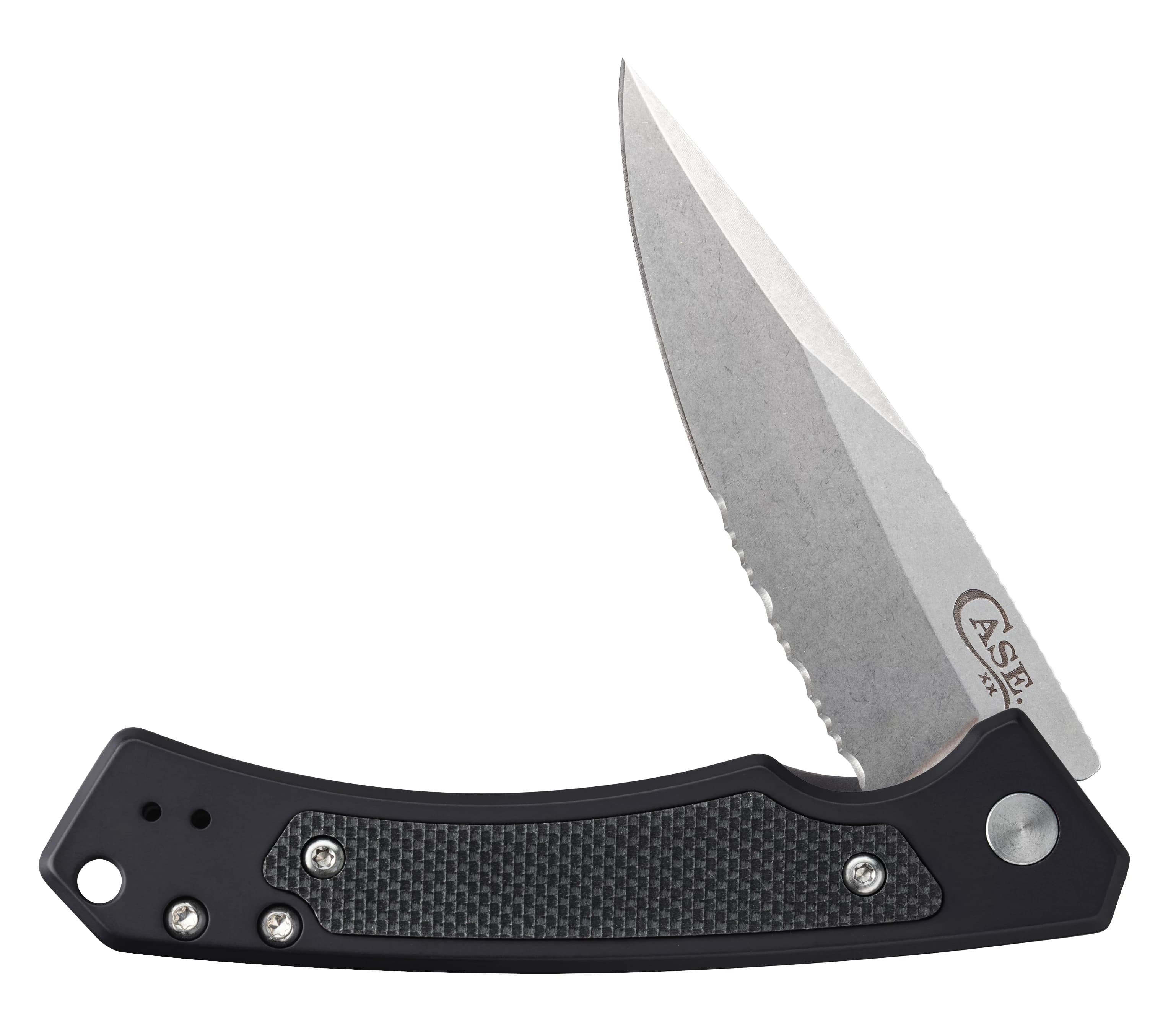 Black Anodized Aluminum with Black G10 Inlay Marilla® with Serrated Blade 25878
