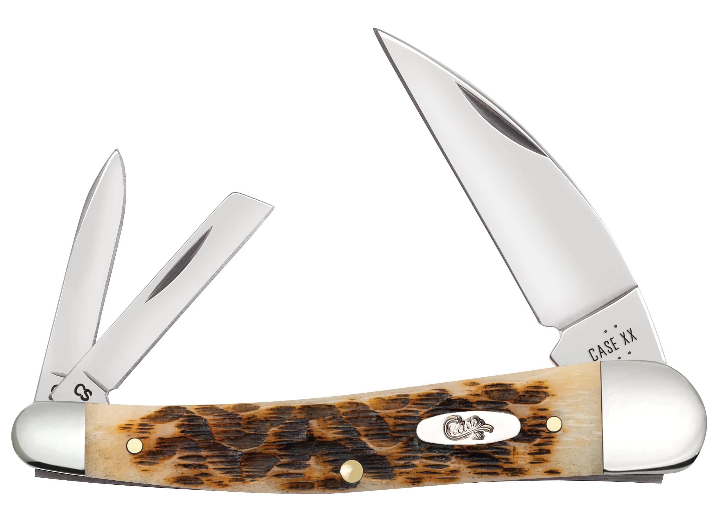 Peach Seed Jig Amber Bone CS Seahorse Whittler 30094